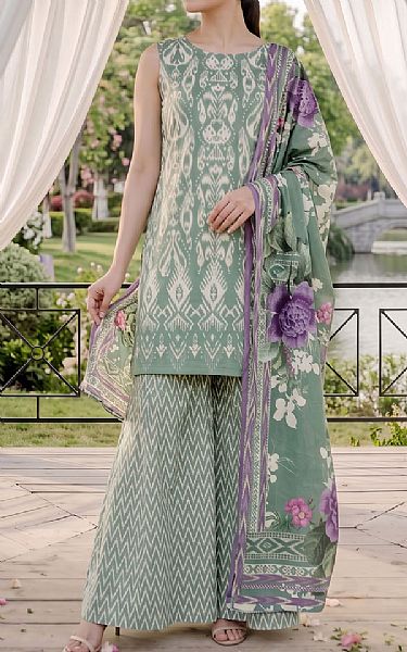 Adans Libas Mint Green Lawn Suit | Pakistani Lawn Dress in USA- Image 1