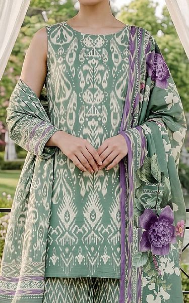 Adans Libas Mint Green Lawn Suit | Pakistani Lawn Dress in USA- Image 2