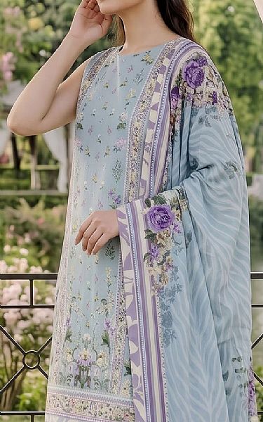 Adans Libas Baby Blue Lawn Suit | Pakistani Lawn Dress in USA- Image 2
