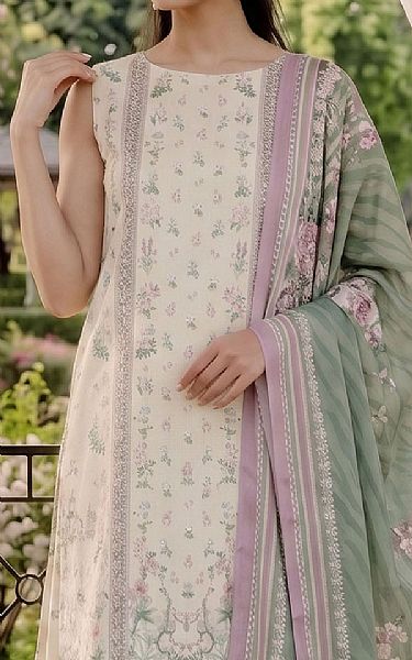 Adans Libas Off-white Lawn Suit | Pakistani Lawn Dress in USA- Image 2