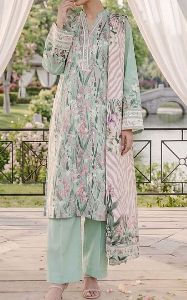 Adans Libas Turquoise Lawn Suit | Pakistani Lawn Dress in USA- Image 1