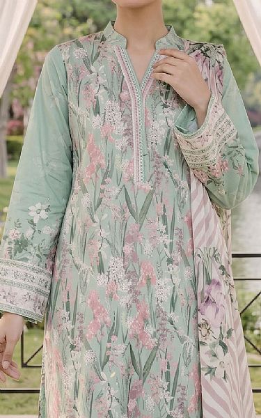 Adans Libas Turquoise Lawn Suit | Pakistani Lawn Dress in USA- Image 2