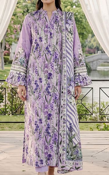 Adans Libas Lavender Lawn Suit | Pakistani Lawn Dress in USA- Image 1