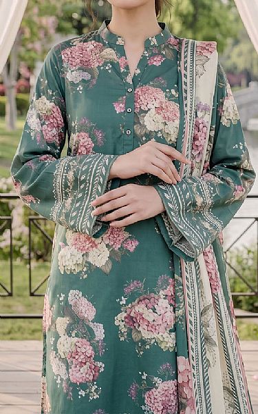 Adans Libas Teal Lawn Suit | Pakistani Lawn Dress in USA- Image 2