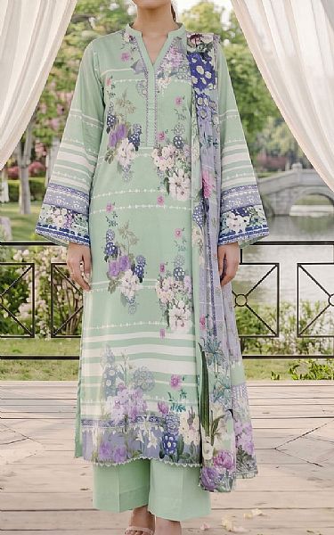 Adans Libas Aqua Lawn Suit | Pakistani Lawn Dress in USA- Image 1