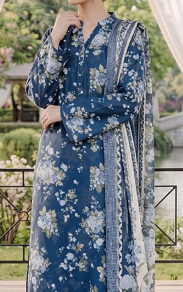 Adans Libas Navy Blue Lawn Suit | Pakistani Lawn Dress in USA- Image 2