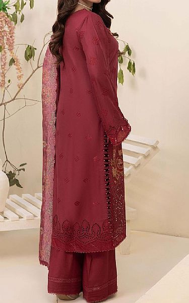 Adans Libas Brick Red Lawn Suit | Pakistani Lawn Dress in USA- Image 2