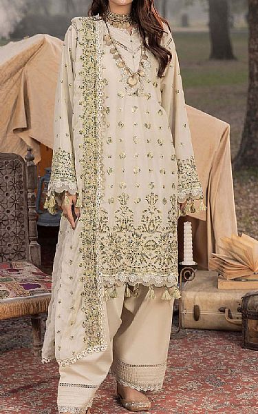 Adans Libas Off-white Lawn Suit | Pakistani Lawn Dress in USA- Image 1