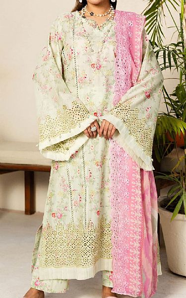 Adans Libas Pistachio Green Lawn Suit | Pakistani Lawn Dress in USA- Image 1