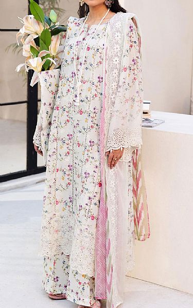 Adans Libas Off-white Lawn Suit | Pakistani Lawn Dress in USA- Image 1