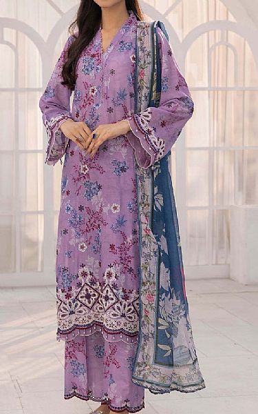 Adans Libas Lavender Lawn Suit | Pakistani Lawn Dress in USA- Image 1