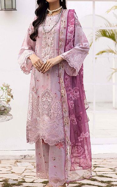 Adans Libas Rose Pink Lawn Suit | Pakistani Lawn Dress in USA- Image 1