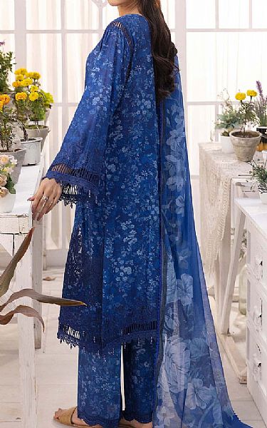 Adans Libas Royal Blue Lawn Suit | Pakistani Lawn Dress in USA- Image 2