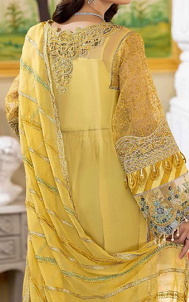 Adans Libas Yellow Organza Suit | Pakistani Dresses in USA- Image 2
