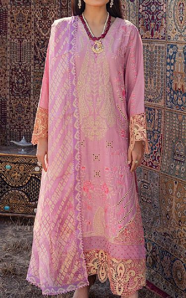 Adans Libas Dull Pink Lawn Suit | Pakistani Lawn Dress in USA- Image 1