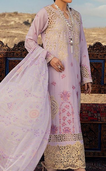 Adans Libas Lilac Lawn Suit | Pakistani Lawn Dress in USA- Image 1