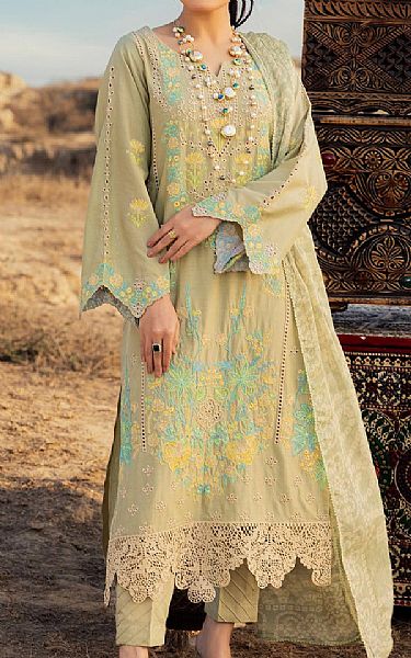 Adans Libas Thistle Green Lawn Suit | Pakistani Lawn Dress in USA- Image 1