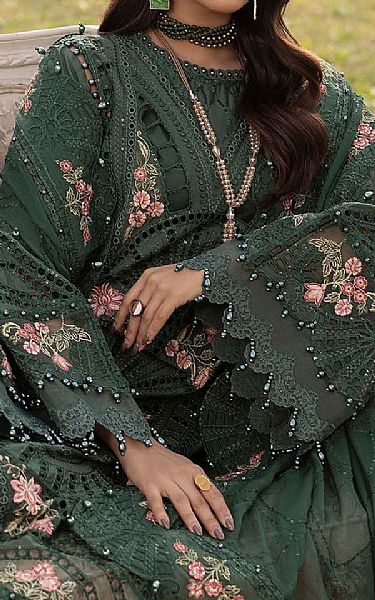 Adans Libas Green Lawn Suit | Pakistani Lawn Dress in USA- Image 2
