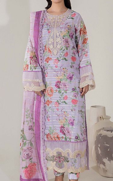 Adans Libas Lilac Jacquard Suit | Pakistani Winter Dresses in USA- Image 1