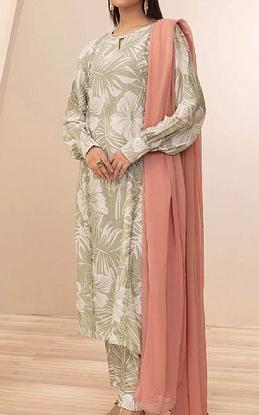 Adans Libas Sage/Off White Jacquard Suit | Pakistani Lawn Dress in USA- Image 1