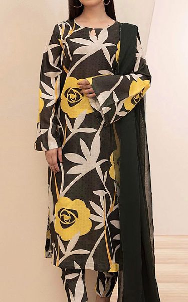 Adans Libas Black/Off White Jacquard Suit | Pakistani Lawn Dress in USA- Image 1