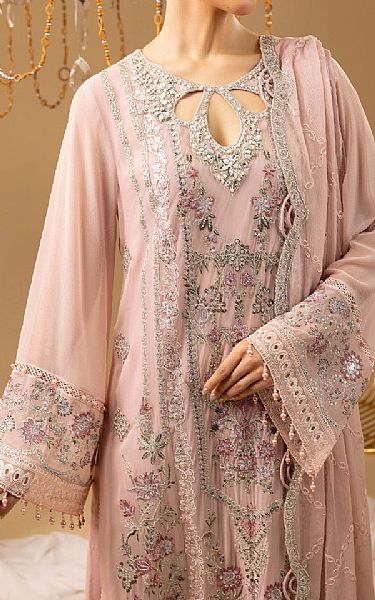 Adans Libas Cavern Pink Chiffon Suit | Pakistani Embroidered Chiffon Dresses USA- Image 3