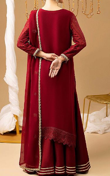 Adans Libas Maroon Chiffon Suit | Pakistani Embroidered Chiffon Dresses USA- Image 2