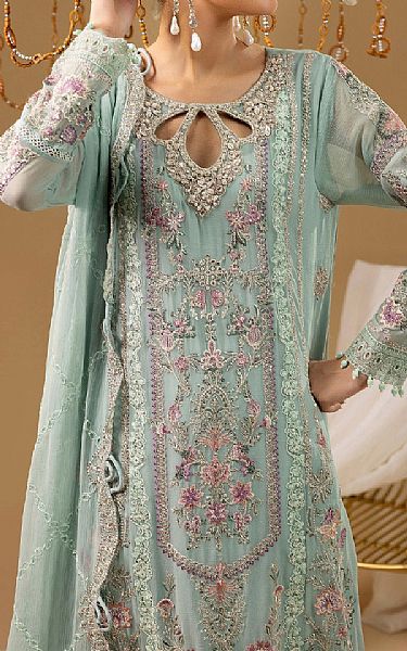Adans Libas Sea Mist Chiffon Suit | Pakistani Embroidered Chiffon Dresses USA- Image 3