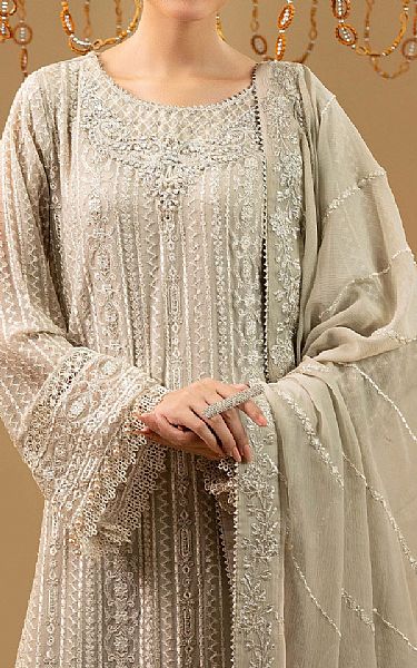 Adans Libas Beige Chiffon Suit | Pakistani Embroidered Chiffon Dresses USA- Image 3