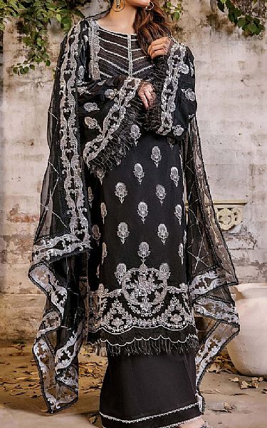Adans Libas Black Lawn Suit | Pakistani Lawn Dress in USA- Image 1