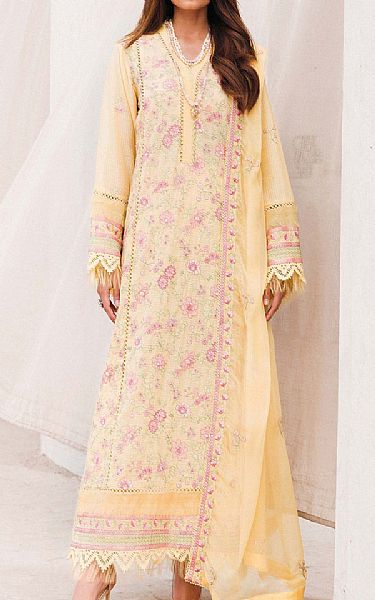 Adans Libas Yellow Lawn Suit | Pakistani Lawn Suits- Image 1