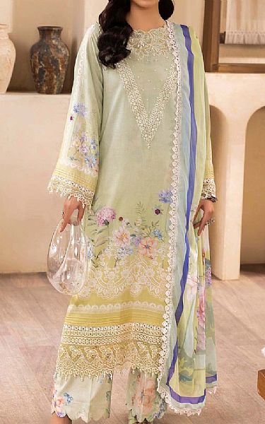 Adans Libas Thistle Green Lawn Suit | Pakistani Lawn Dress in USA- Image 1