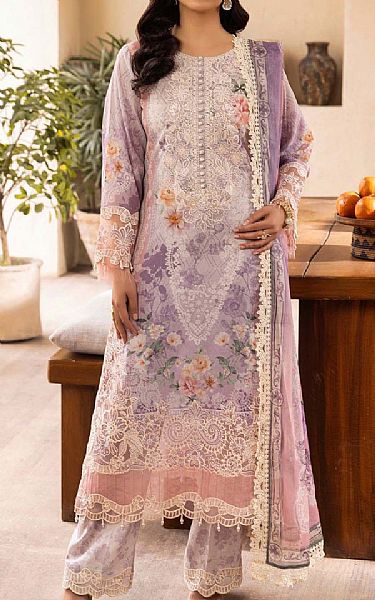 Adans Libas Lilac Lawn Suit | Pakistani Lawn Dress in USA- Image 1