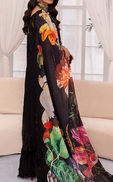 Adans Libas Black Chiffon Suit | Pakistani Embroidered Chiffon Dresses USA- Image 2
