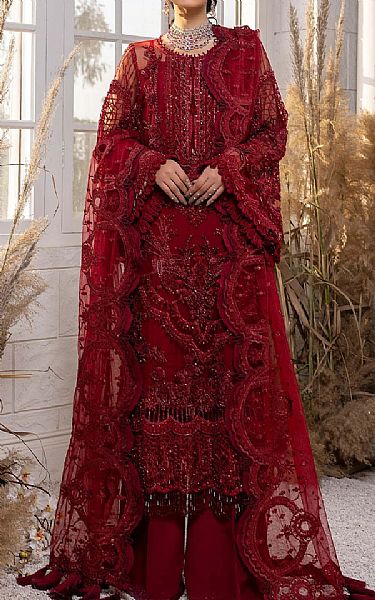Adans Libas Maroon Net Suit | Pakistani Dresses in USA- Image 1