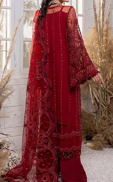 Adans Libas Maroon Net Suit | Pakistani Dresses in USA- Image 2