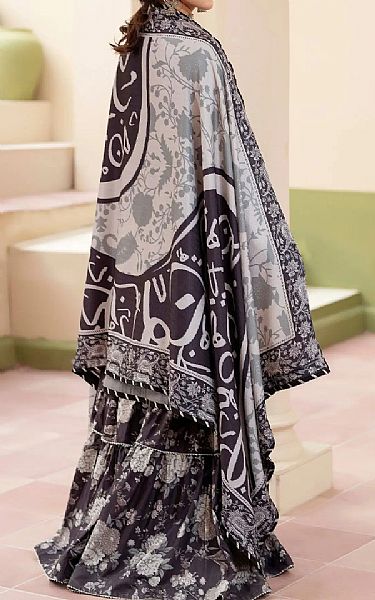 Adans Libas Black/Grey Dhanak Suit | Pakistani Winter Dresses in USA- Image 2