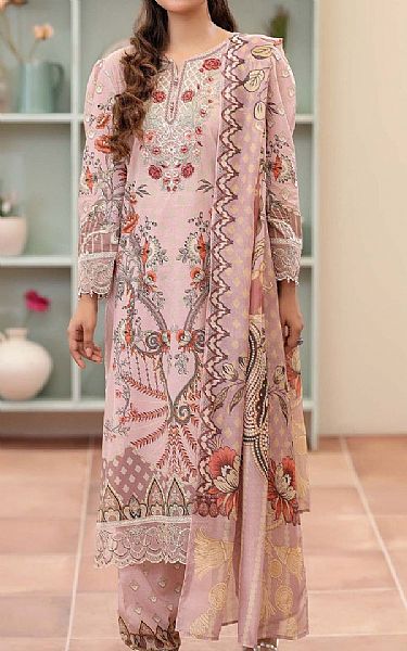 Adans Libas Rose Pink Lawn Suit | Pakistani Lawn Dress in USA- Image 1