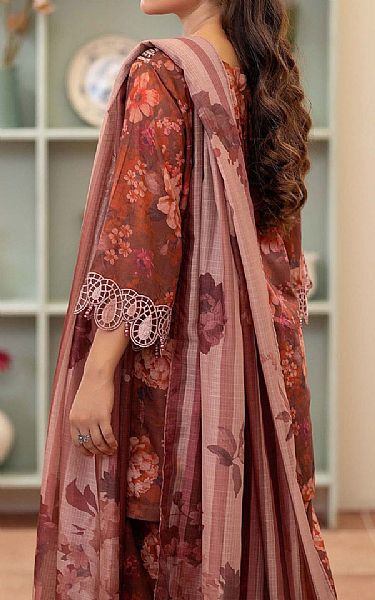 Adans Libas Wine Lawn Suit | Pakistani Lawn Dress in USA- Image 2