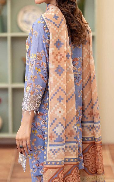 Adans Libas Cadet Blue Lawn Suit | Pakistani Lawn Dress in USA- Image 2