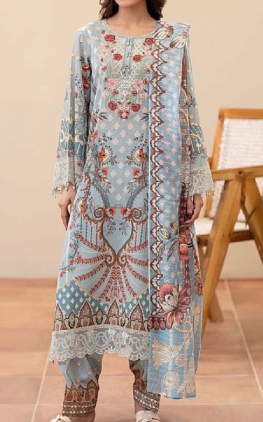 Adans Libas Baby Blue Lawn Suit | Pakistani Lawn Dress in USA- Image 1