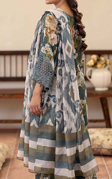 Adans Libas Teal Grey Lawn Suit | Pakistani Lawn Dress in USA- Image 2