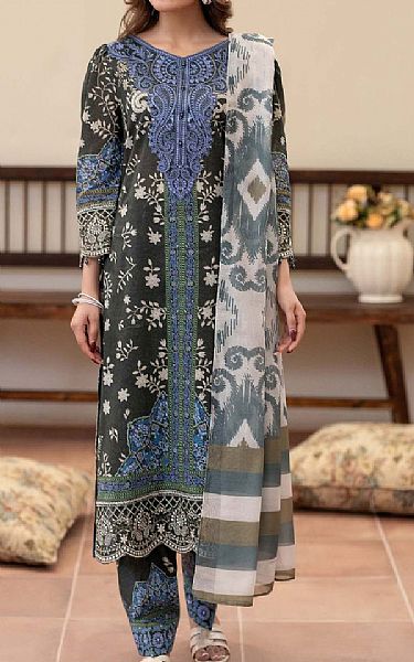 Adans Libas Black Lawn Suit | Pakistani Lawn Dress in USA- Image 1