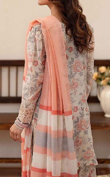 Adans Libas Off-white/Grey Lawn Suit | Pakistani Lawn Dress in USA- Image 2