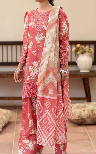 Adans Libas Coral Lawn Suit | Pakistani Lawn Dress in USA- Image 1