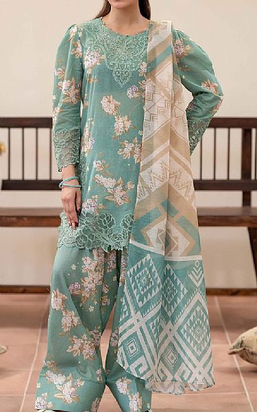 Adans Libas Mint Green Lawn Suit | Pakistani Lawn Dress in USA- Image 1