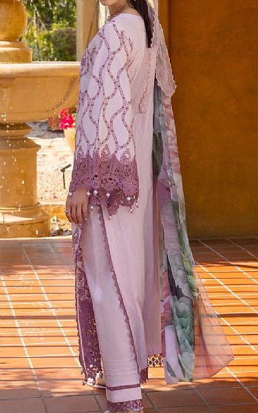 Adans Libas Off White/Light Plum Lawn Suit | Pakistani Lawn Dress in USA- Image 2