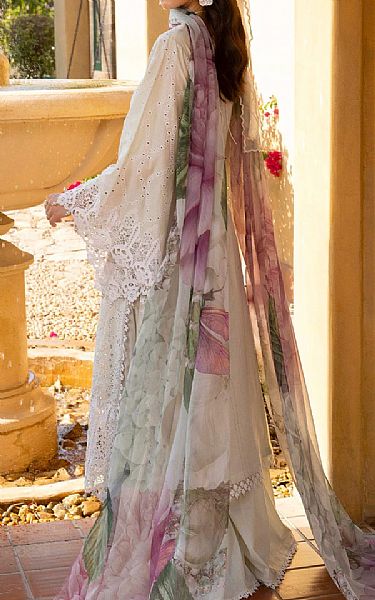 Adans Libas Pastel Grey Lawn Suit | Pakistani Lawn Dress in USA- Image 2