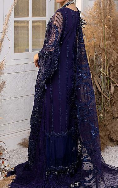 Adans Libas Navy Blue Net Suit | Pakistani Dresses in USA- Image 2