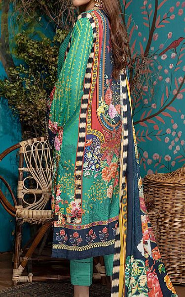 Sea Green Linen Suit | Pakistani Dresses in USA